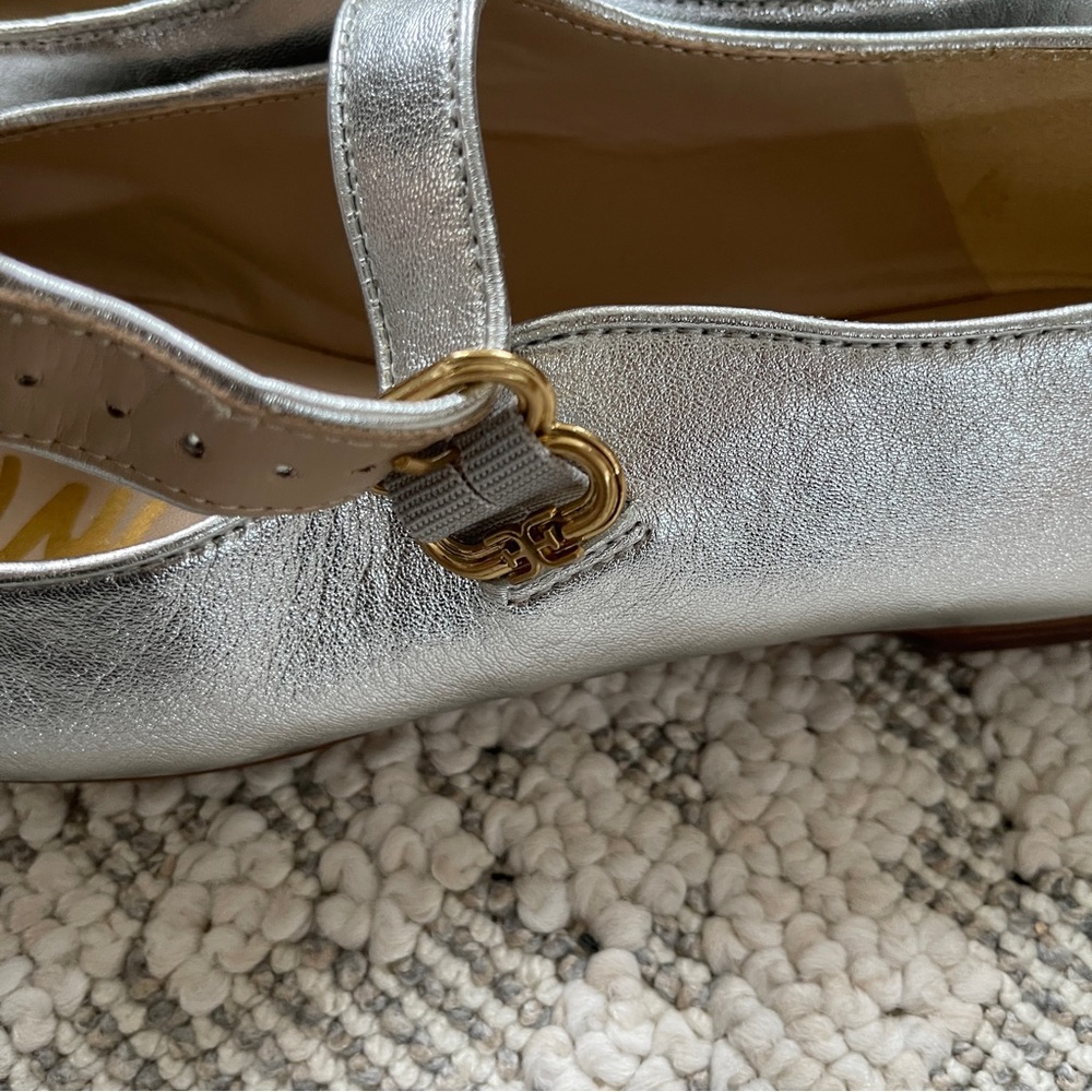 Sam Edelman Metallic Silver Mary Jane Flats - Picture 11 of 11